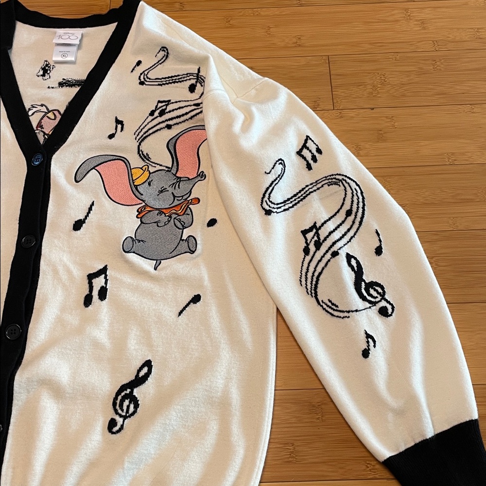 Disney 100 Musical Characters Cardigan Sx XL BoxLunch Exclusive V-neck Button Up - Picture 17 of 17